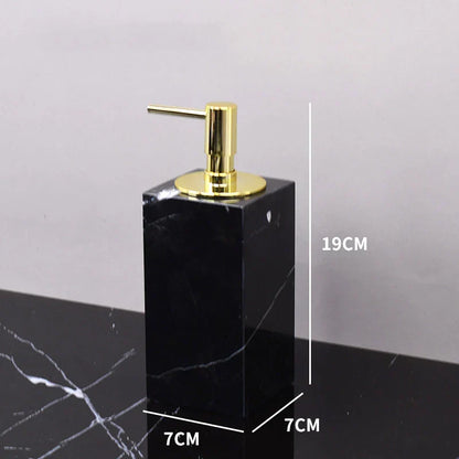 DecorBites™ Black Marquina Marble Bathroom Set cue.opti