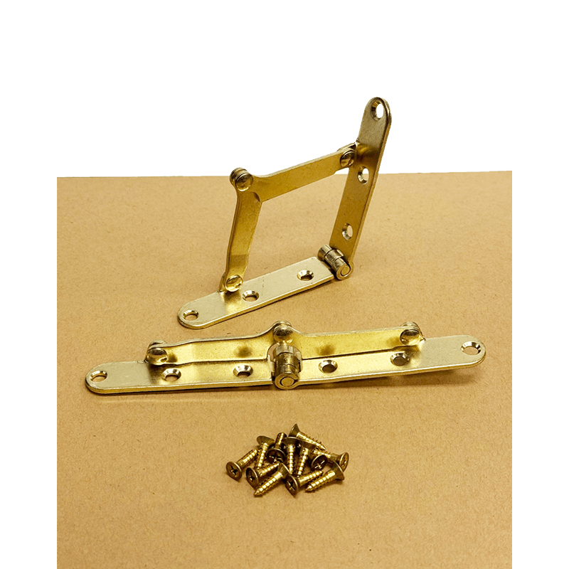 Antique Brass Plated Drop Front Desk Hinge Pair: Timeless Durability and Style