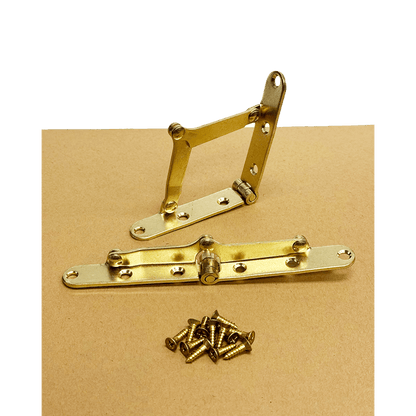 Antique Brass Plated Drop Front Desk Hinge Pair: Timeless Durability and Style