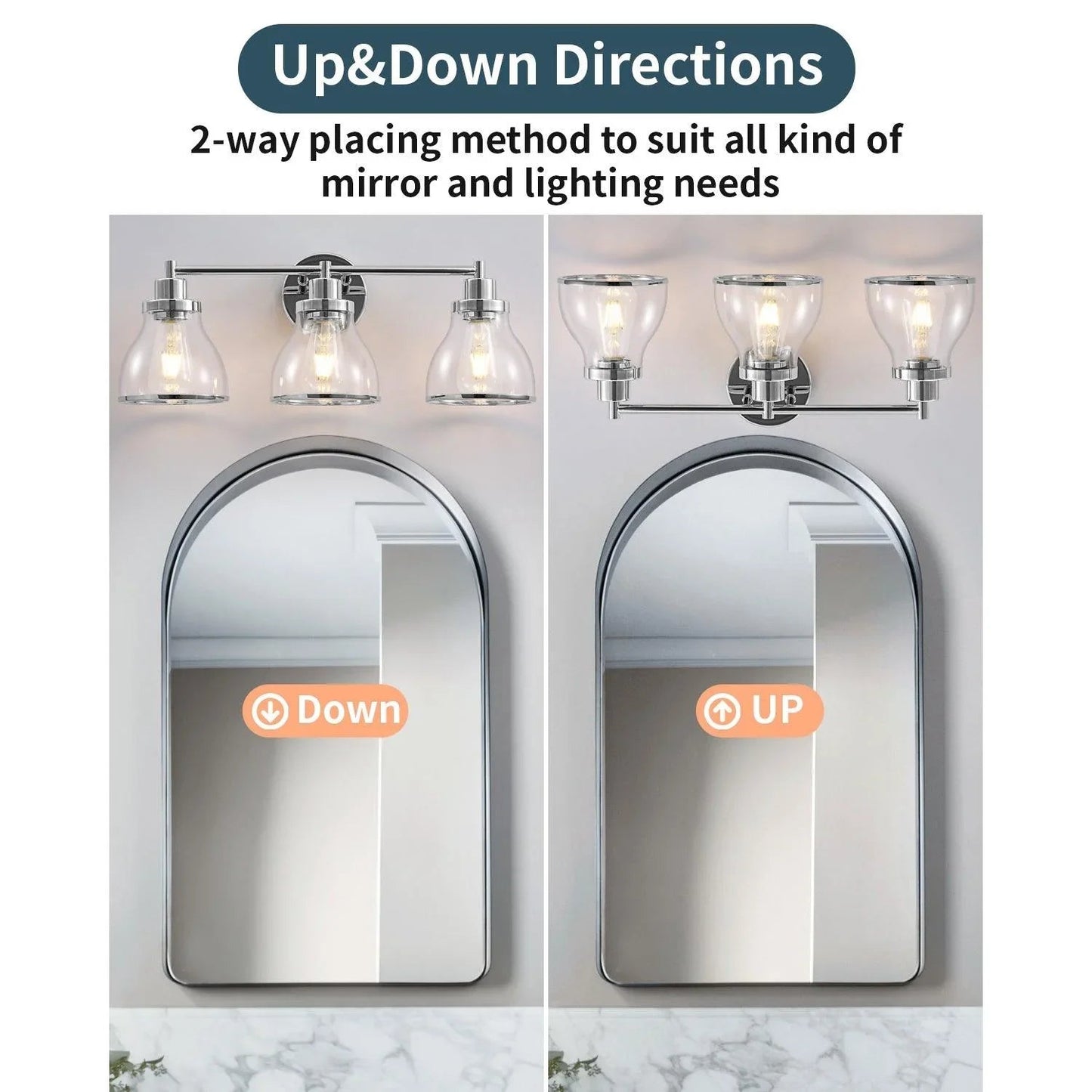 Hermosa Modern 3-Light Bathroom Vanity Light