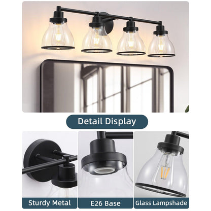 Hermosa Modern 4-Light Bathroom Vanity Light