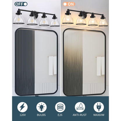 Hermosa Modern 4-Light Bathroom Vanity Light