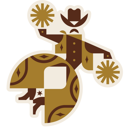 Cowboy Old West Weather Resistant Sticker | HEARTlandia