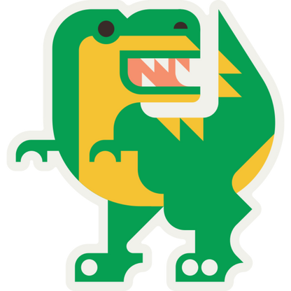 Dinosaur Weather Resistant Sticker | HEARTlandia