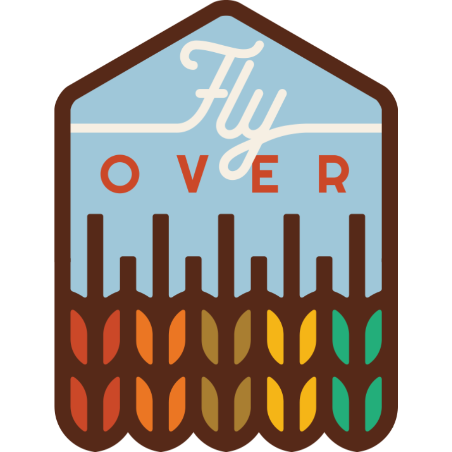 Fly Over State Weather Resistant Sticker | HEARTlandia