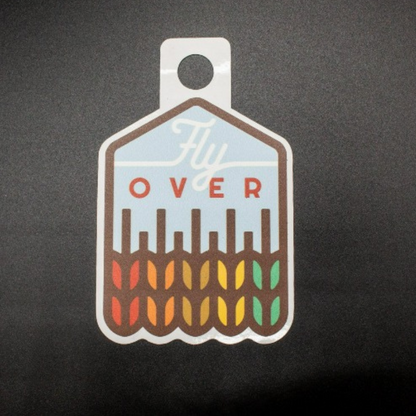 Fly Over State Weather Resistant Sticker | HEARTlandia