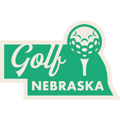 Golf Nebraska Weather Resistant Sticker | HEARTlandia