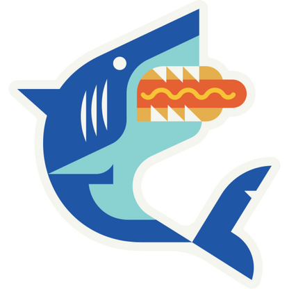 Shark Weather Resistant Sticker | HEARTlandia