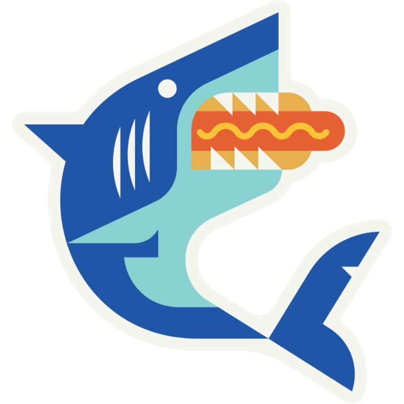 Shark Weather Resistant Sticker | HEARTlandia