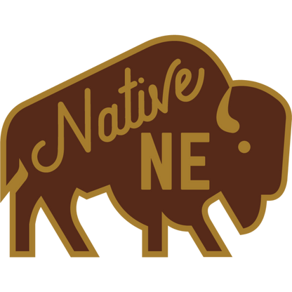 Bison Native NE Weather Resistant Sticker | 3.5" x 2.67" | HEARTlandia
