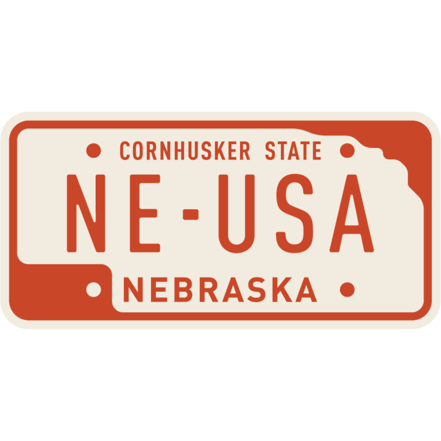 Nebraska License Plate Magnet | HEARTlandia