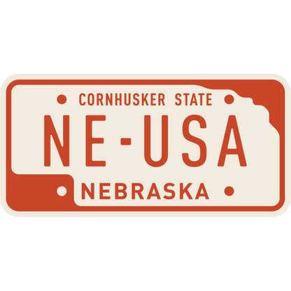 Nebraska License Plate Magnet | HEARTlandia