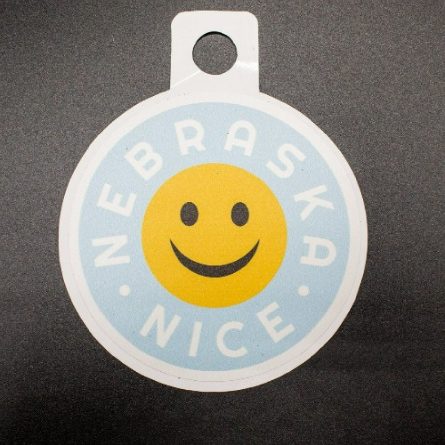 Nebraska Nice Weather Resistant Sticker | HEARTlandia