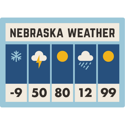 Nebraska Weather Magnet | HEARTlandia