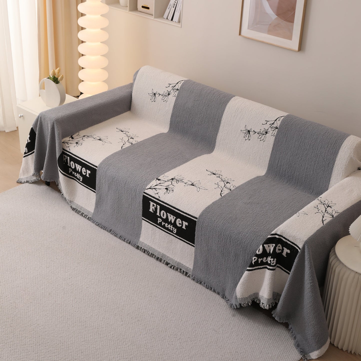 Luxury Cozy Cotton Sofa Blanket Cover Furniture Slipcovers for Most Shape Sofas