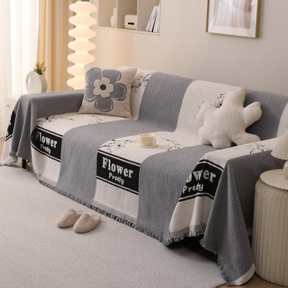 Luxury Cozy Cotton Sofa Blanket Cover Furniture Slipcovers for Most Shape Sofas