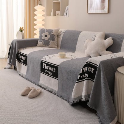 Luxury Cozy Cotton Sofa Blanket Cover Furniture Slipcovers for Most Shape Sofas