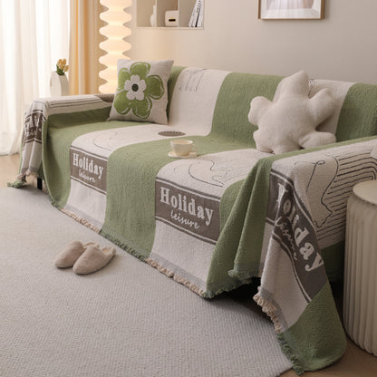 Luxury Cozy Cotton Sofa Blanket Cover Furniture Slipcovers for Most Shape Sofas