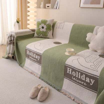 Luxury Cozy Cotton Sofa Blanket Cover Furniture Slipcovers for Most Shape Sofas