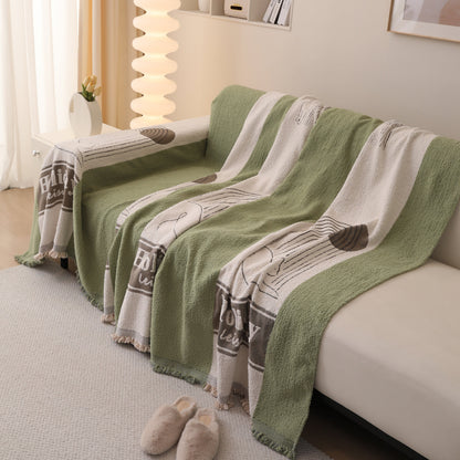 Luxury Cozy Cotton Sofa Blanket Cover Furniture Slipcovers for Most Shape Sofas