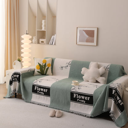 Luxury Cozy Cotton Sofa Blanket Cover Furniture Slipcovers for Most Shape Sofas