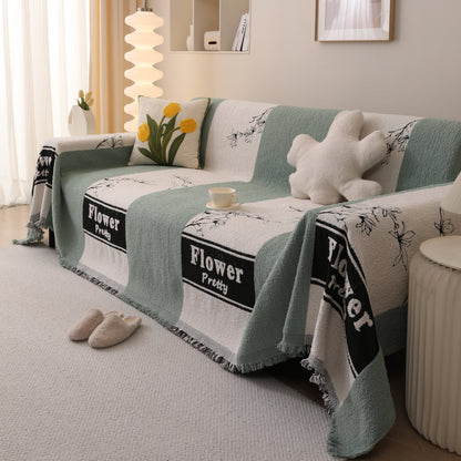 Luxury Cozy Cotton Sofa Blanket Cover Furniture Slipcovers for Most Shape Sofas