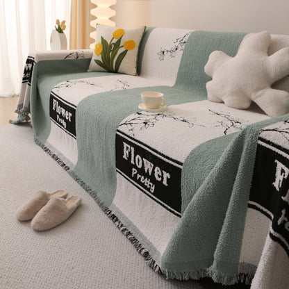 Luxury Cozy Cotton Sofa Blanket Cover Furniture Slipcovers for Most Shape Sofas