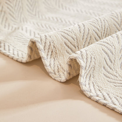 Herringbone Chenille Couch Cover Blanket Soft Durable Throw Sofa Protector with Tassel