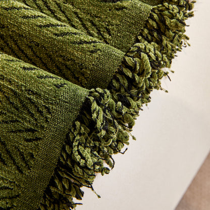 Herringbone Chenille Couch Cover Blanket Soft Durable Throw Sofa Protector with Tassel