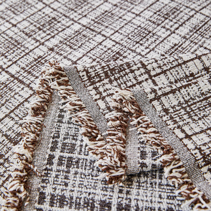 Textured Plaid Couch Throw Cover, Modern Decorative Sectional Furniture Covers