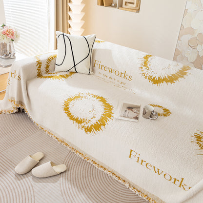 Fireworks Reversible Couch Cover Blankets Furniture Covers Washable Sectional Couch Covers