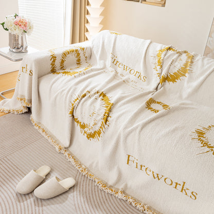 Fireworks Reversible Couch Cover Blankets Furniture Covers Washable Sectional Couch Covers