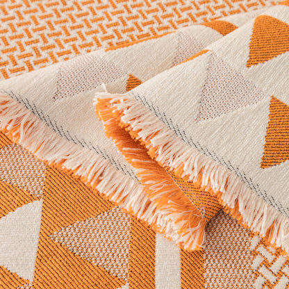Chenille Jacquard Sofa Throw Blanket Cover Soft Polyester Weave Couch Throw Cover for Pets Dog Kids