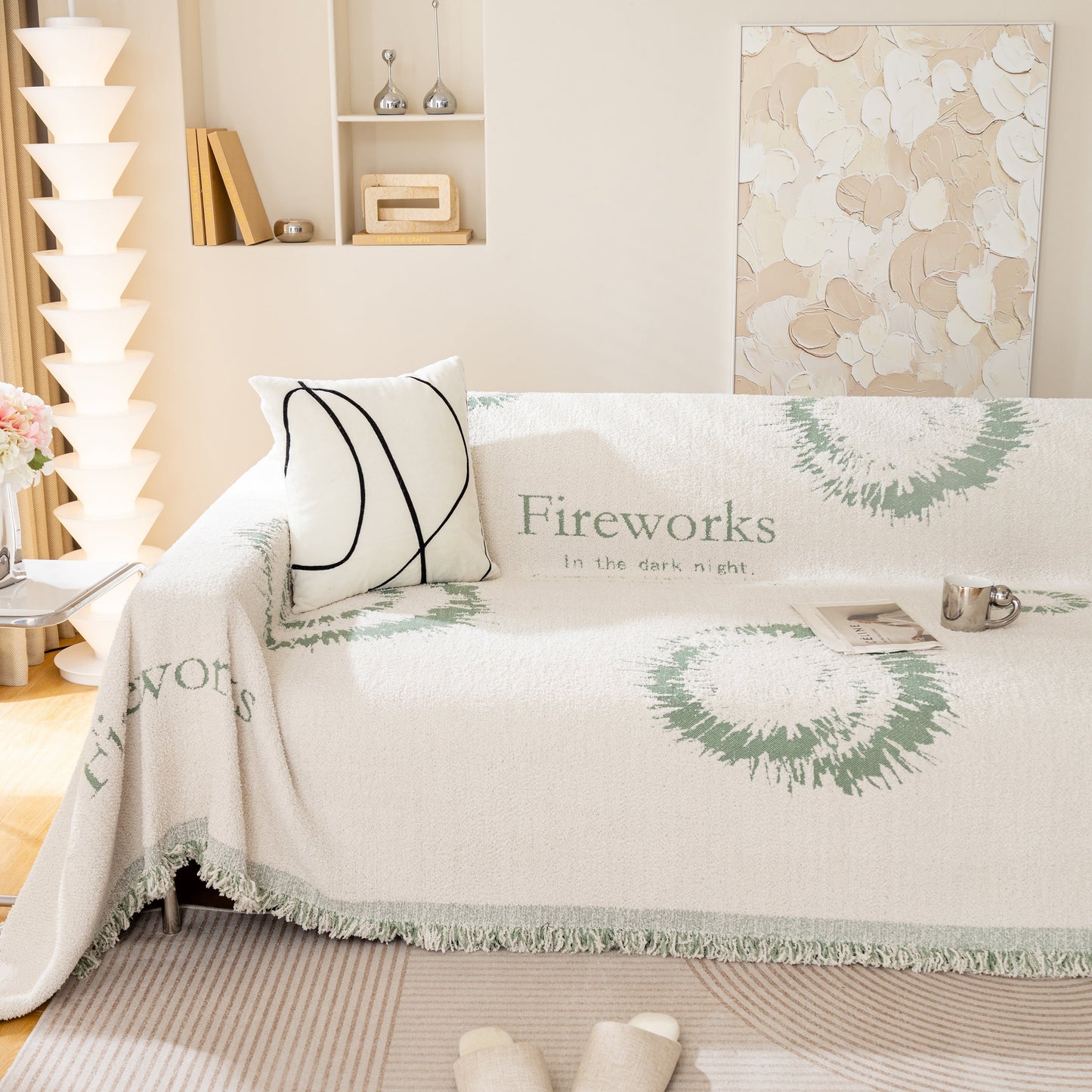 Fireworks Reversible Couch Cover Blankets Furniture Covers Washable Sectional Couch Covers