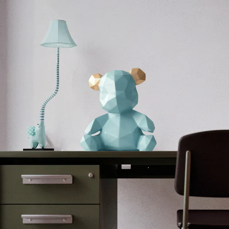 DecorBites™ Bear Figurine Resin Sculpture Ornament Home Office Garden Gift