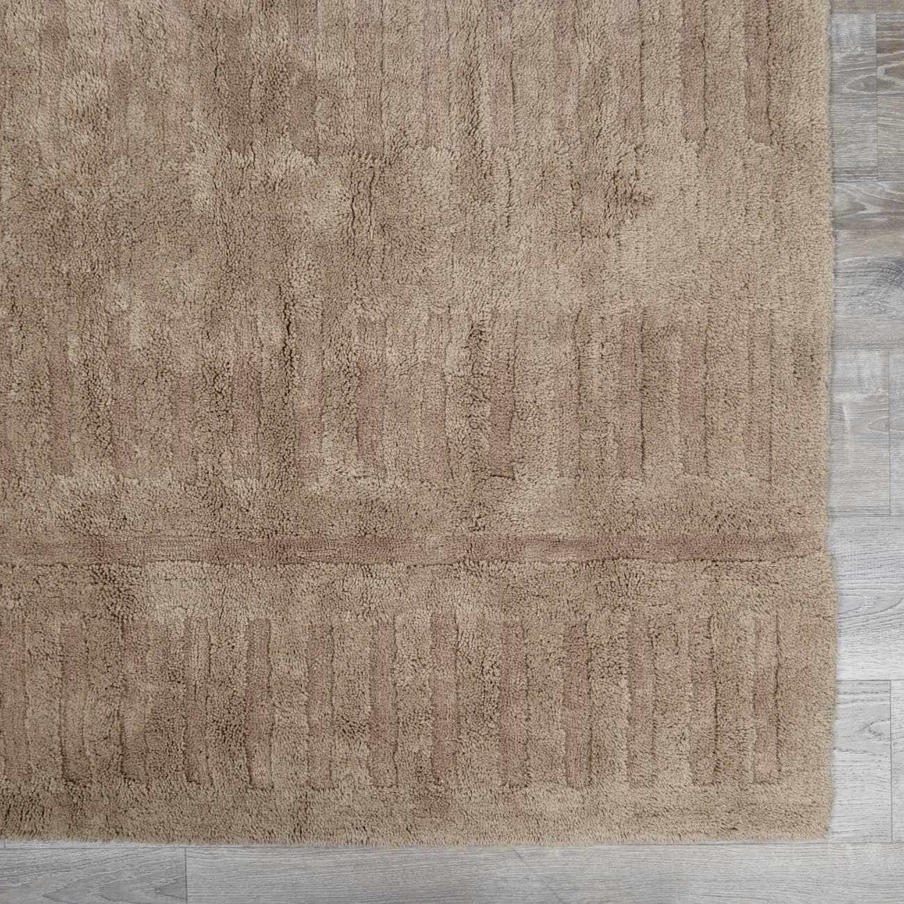 Washable Handmade Wool Rug - Brown - Clearance