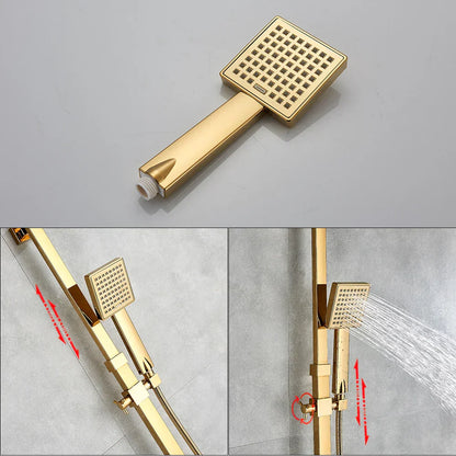 ™ Golden Shower Faucet Set with 8" Rainfall Shower, Wall Mounted Hand Shower