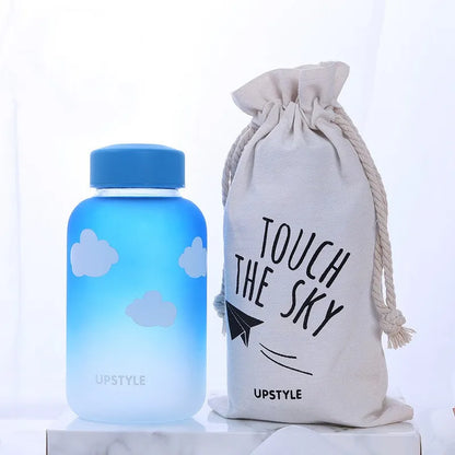 DecorBites™ Animal Glass Water Bottle with Sleeve | Cute Kawaii Design for Outdoor Activities