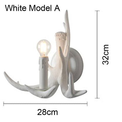 DecorBites™ Antler Chandelier: American Retro Resin Horn Deer Lamps for Rustic Indoor Decor