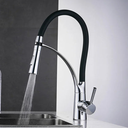 DecorBites™ Brushed Nickel Kitchen Sink Faucet LED Light Mixer Tap