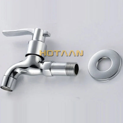 DecorBites™ Brass Single Cold Water Wall Tap Basin Faucet Bibcock 12cm Length