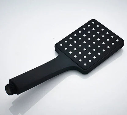 DecorBites™ Black Rainfall Shower Head with Handshower - Over-head Shower Sprayer