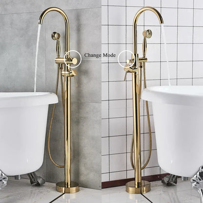 DecorBites™ Gold Tub Sink Faucet with Handshower