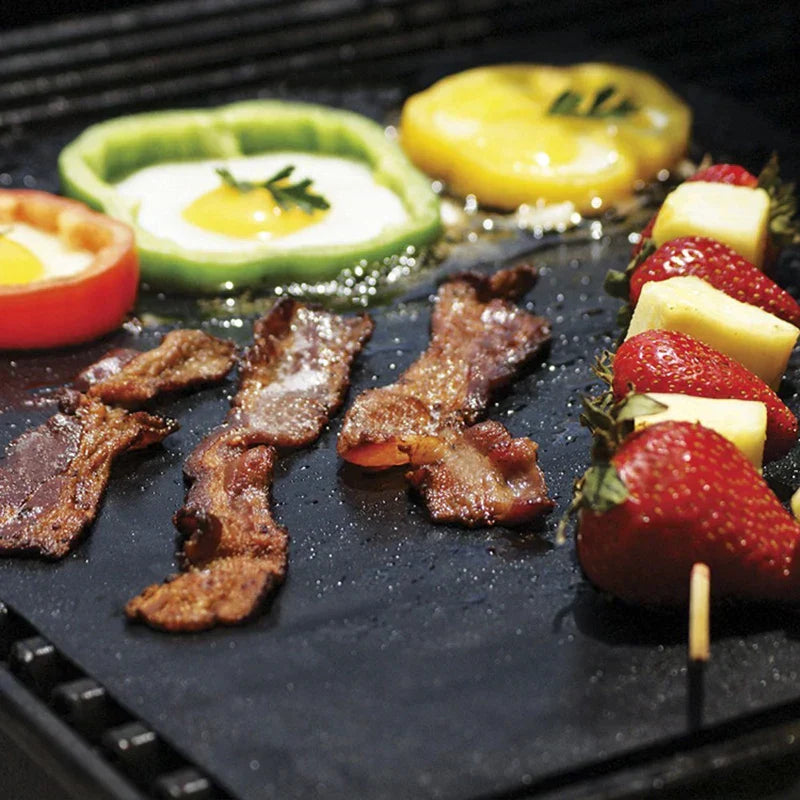 DecorBites™ BBQ Grill Mat: Fiber Non-Stick Hot Plate, Portable & Easy Clean BBQ Accessory
