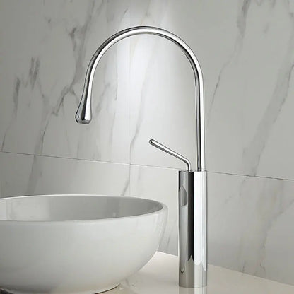 DecorBites™ Brushed Gold/Black/White Basin Faucet with Single Handle Swivel Sink Water Crane