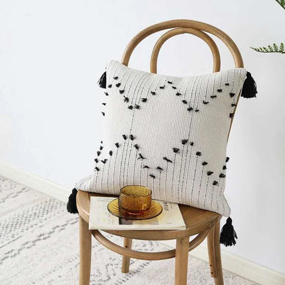 DecorBites™ Geometric Tassels Cushion Cover for Home Sofa Bed Decoration