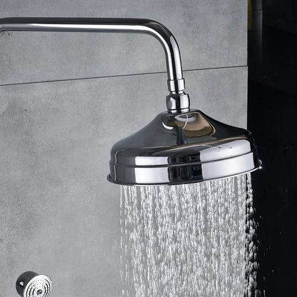 DecorBites™ Brass Shower Mixer Faucet Set with Handshower and 8" Rainfall Head