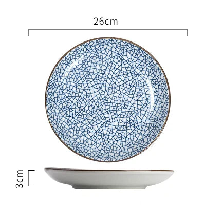 DecorBites™ Ceramic Dinner Plate Set - Round Solid Pattern, Made of Ceramic