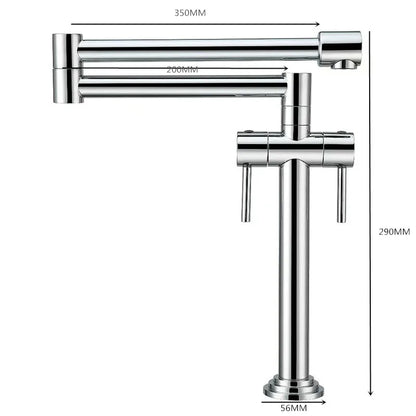 DecorBites™ Kitchen Faucet: Solid Brass Deck Mounted Sink Mixer in Multiple Finishes