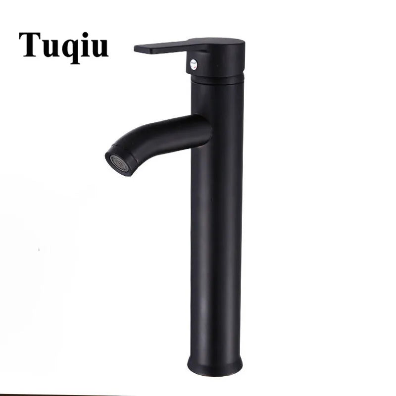 DecorBites™ Black Single Handle Luxury Bathroom Faucet Switch Mixer Taps for Wash Basin